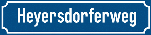Straßenschild Heyersdorferweg