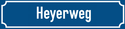 Straßenschild Heyerweg