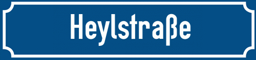 Straßenschild Heylstraße zum kostenlosen Download