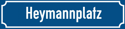 Straßenschild Heymannplatz