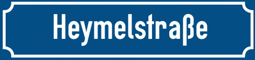 Straßenschild Heymelstraße