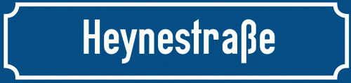Straßenschild Heynestraße