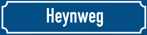 Straßenschild Heynweg