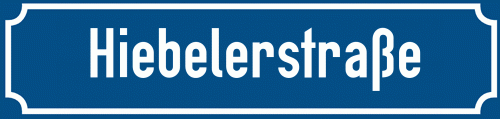 Straßenschild Hiebelerstraße