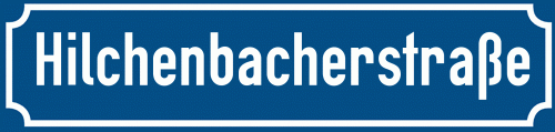 Straßenschild Hilchenbacherstraße zum kostenlosen Download