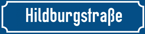 Straßenschild Hildburgstraße
