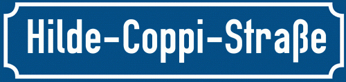 Straßenschild Hilde-Coppi-Straße