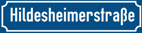 Straßenschild Hildesheimerstraße zum kostenlosen Download