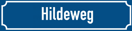 Straßenschild Hildeweg