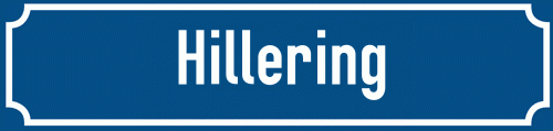 Straßenschild Hillering