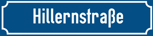Straßenschild Hillernstraße
