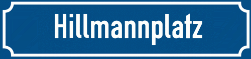 Straßenschild Hillmannplatz