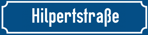 Straßenschild Hilpertstraße