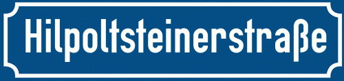 Straßenschild Hilpoltsteinerstraße zum kostenlosen Download