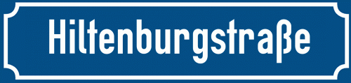 Straßenschild Hiltenburgstraße