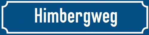 Straßenschild Himbergweg