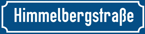 Straßenschild Himmelbergstraße