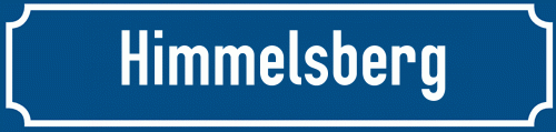 Straßenschild Himmelsberg