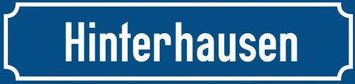 Straßenschild Hinterhausen