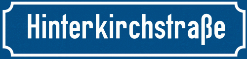 Straßenschild Hinterkirchstraße
