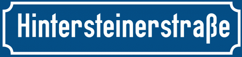 Straßenschild Hintersteinerstraße