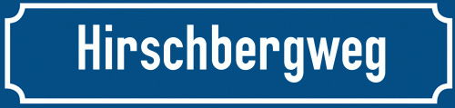 Straßenschild Hirschbergweg