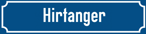Straßenschild Hirtanger
