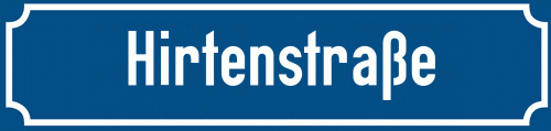 Straßenschild Hirtenstraße zum kostenlosen Download