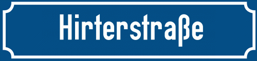 Straßenschild Hirterstraße