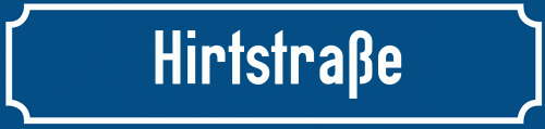 Straßenschild Hirtstraße