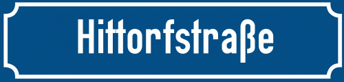 Straßenschild Hittorfstraße