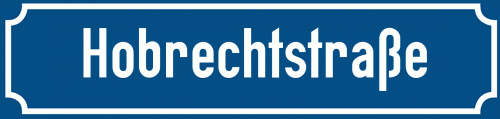 Straßenschild Hobrechtstraße zum kostenlosen Download