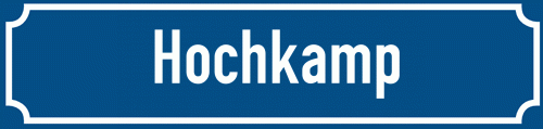 Straßenschild Hochkamp