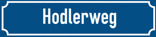Straßenschild Hodlerweg