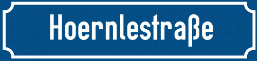 Straßenschild Hoernlestraße