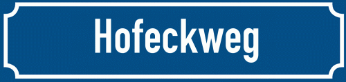 Straßenschild Hofeckweg