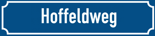 Straßenschild Hoffeldweg