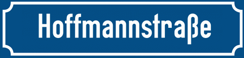Straßenschild Hoffmannstraße