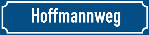 Straßenschild Hoffmannweg