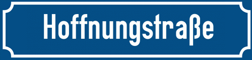 Straßenschild Hoffnungstraße