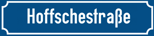 Straßenschild Hoffschestraße