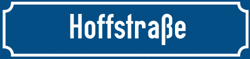 Straßenschild Hoffstraße zum kostenlosen Download