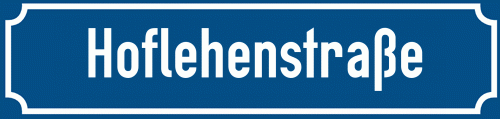 Straßenschild Hoflehenstraße