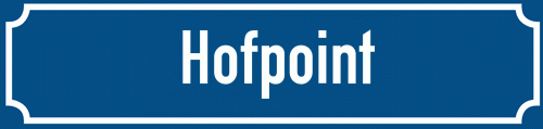 Straßenschild Hofpoint