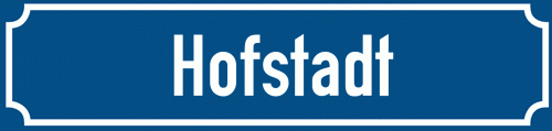 Straßenschild Hofstadt