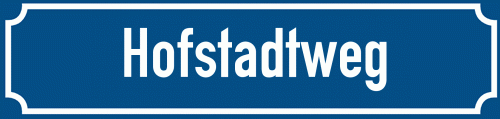 Straßenschild Hofstadtweg