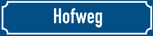 Straßenschild Hofweg