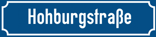 Straßenschild Hohburgstraße