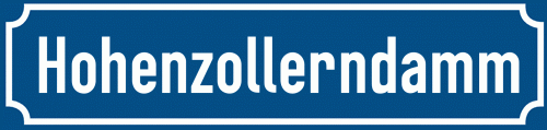Straßenschild Hohenzollerndamm