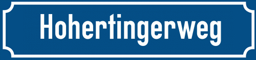 Straßenschild Hohertingerweg